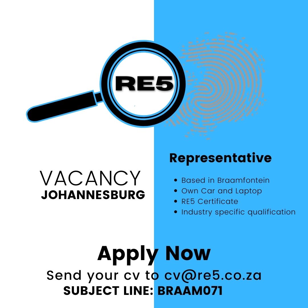 RE5 Vacancy Braamfontein